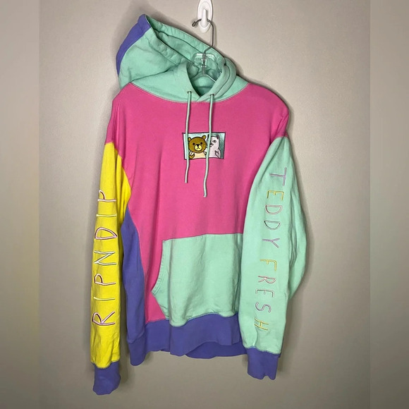 RIPNDIP x Teddy Fresh 2.0 Colorblock Hoodie size medium - Picture 1 of 9